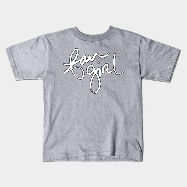 Fangirl [white] Kids T-Shirt by jayMariah